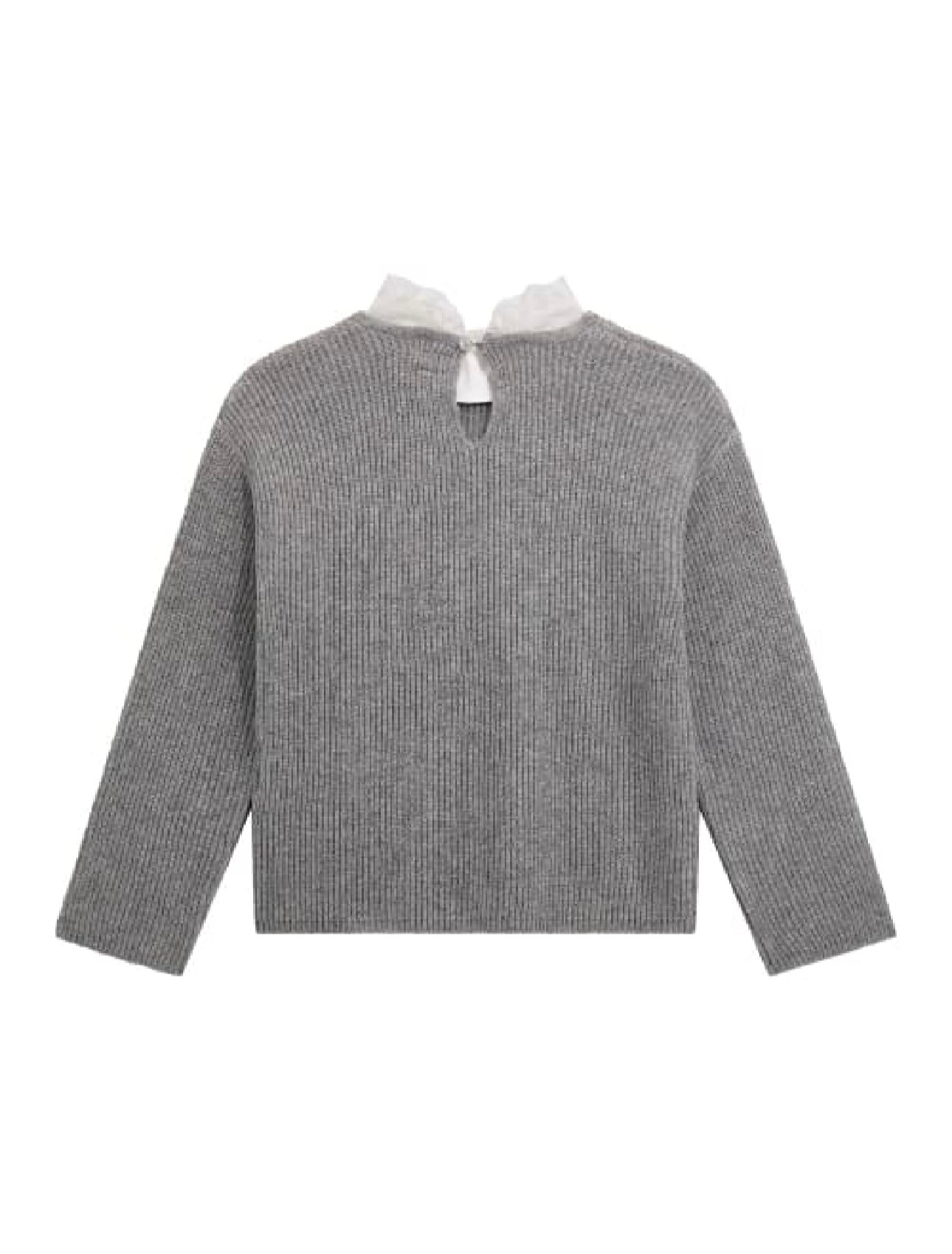 Guess LS Sweater With Lace Collar