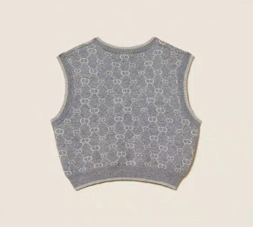 Twinset Milano girls v-hals spencer met all over logo