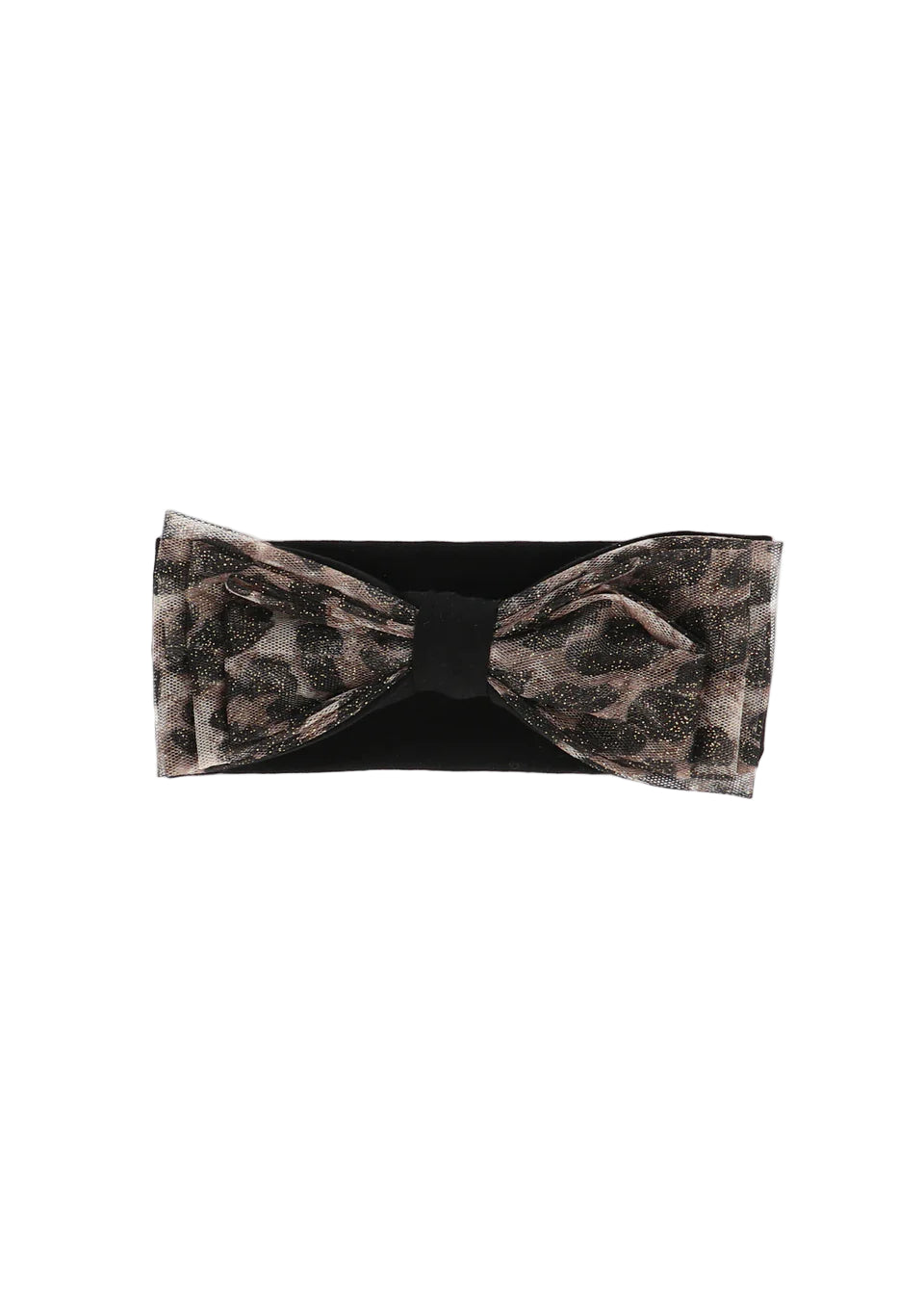 Leopard Tulle Baby Headband Black