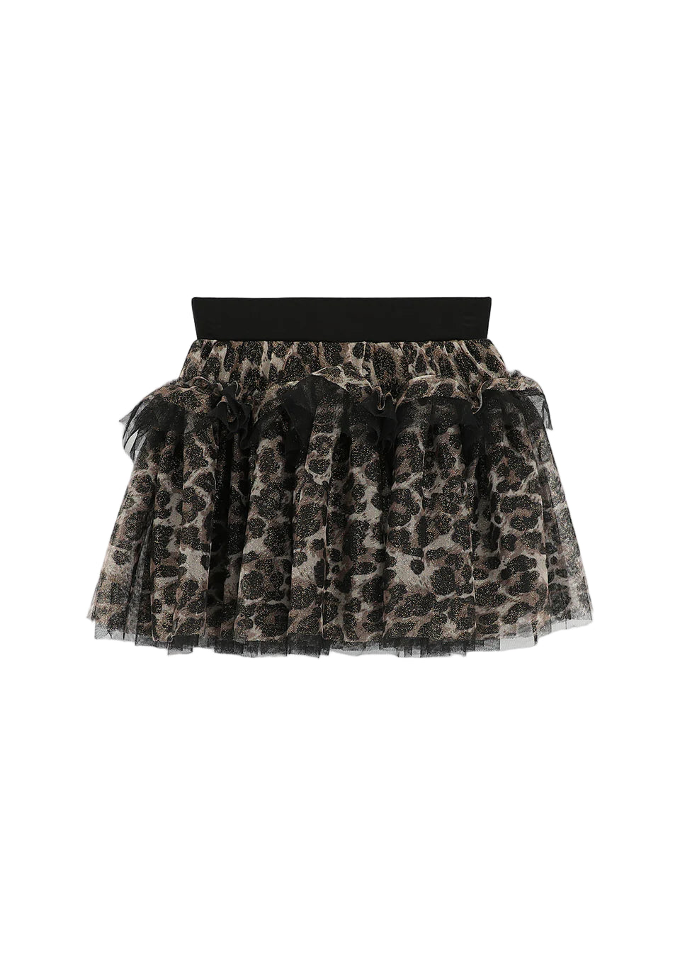 Leopard Skirt Black