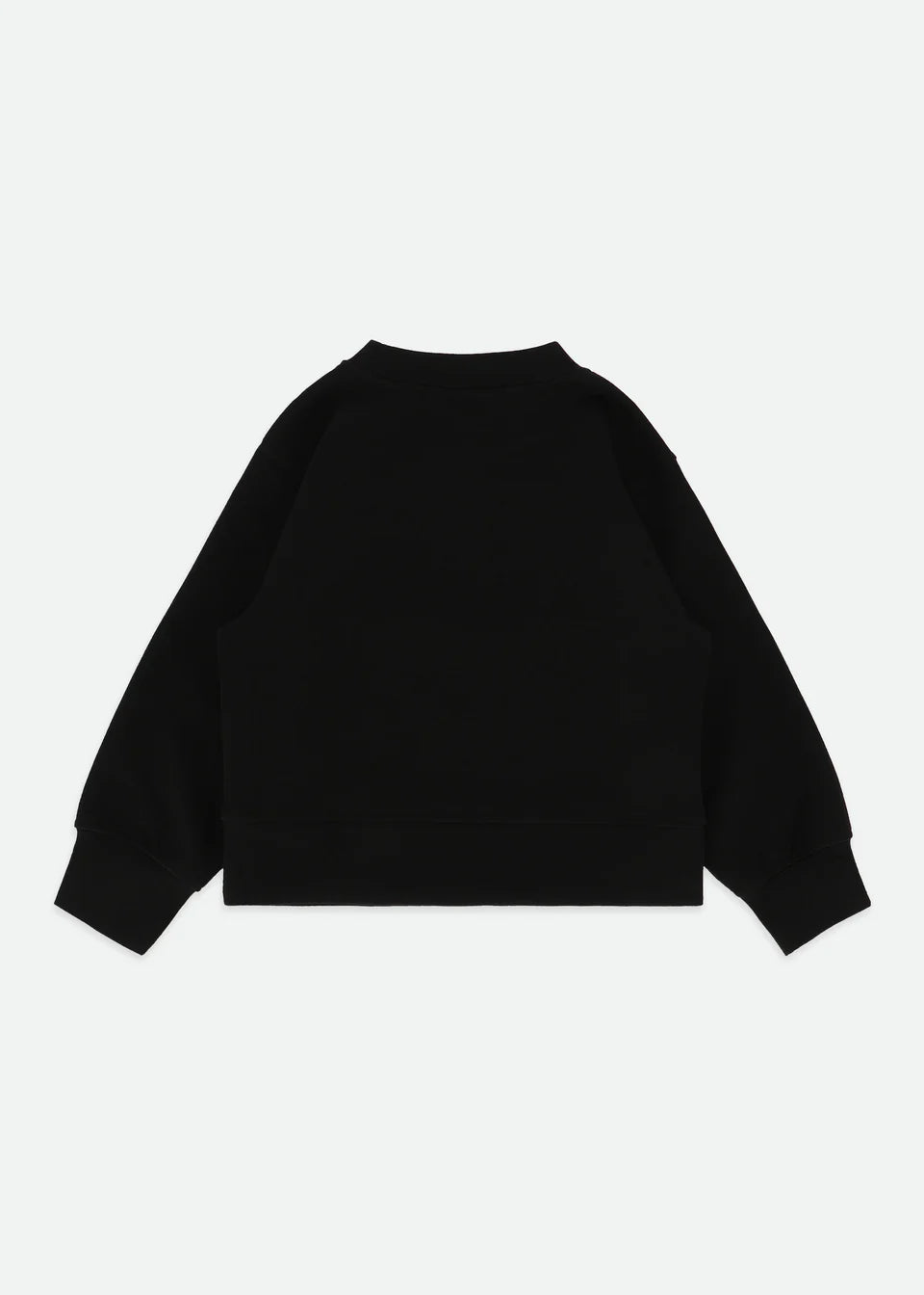 Sweat With Leopard Tulle Bow Black