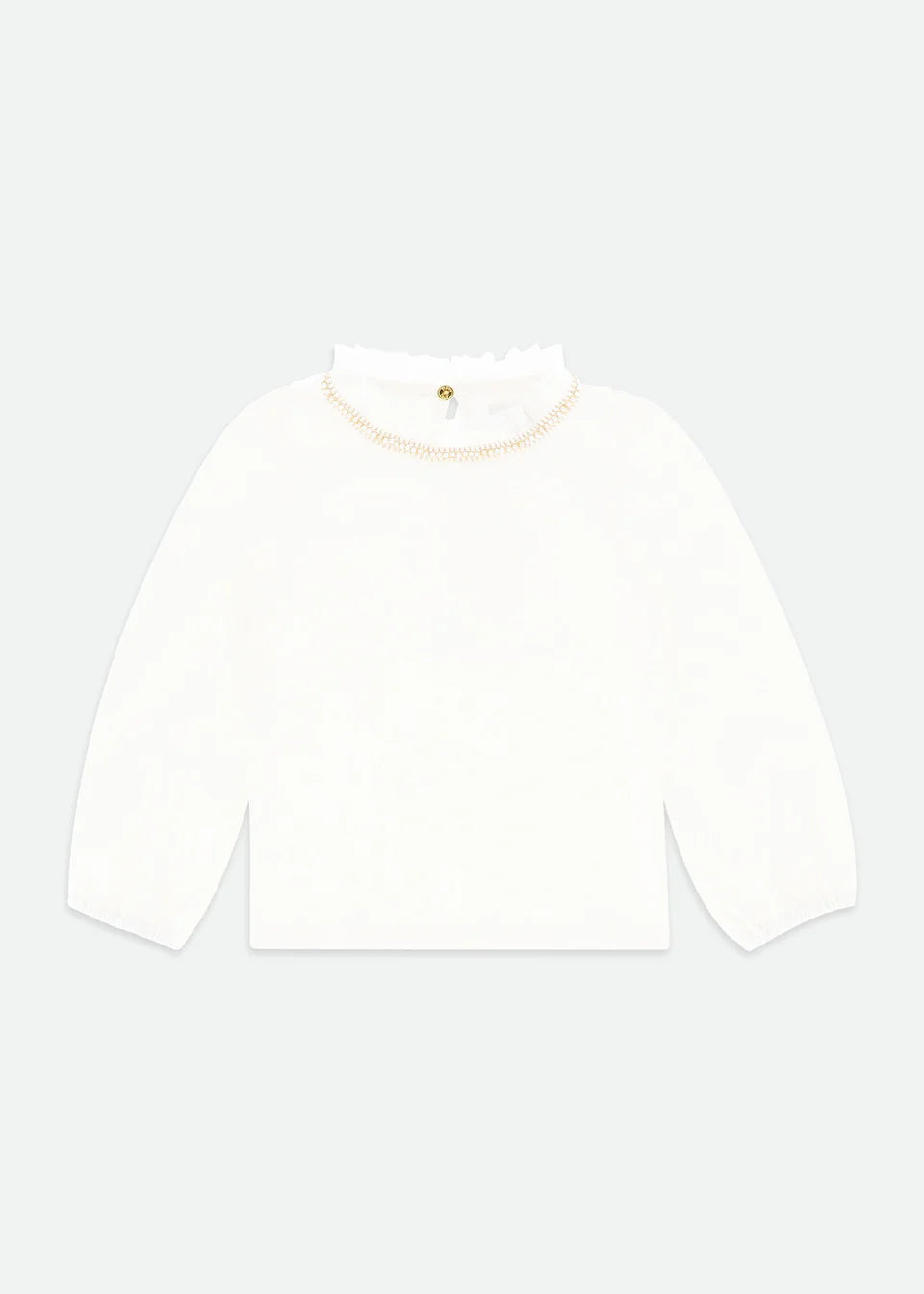 Pleated Collar Top Snowdrop