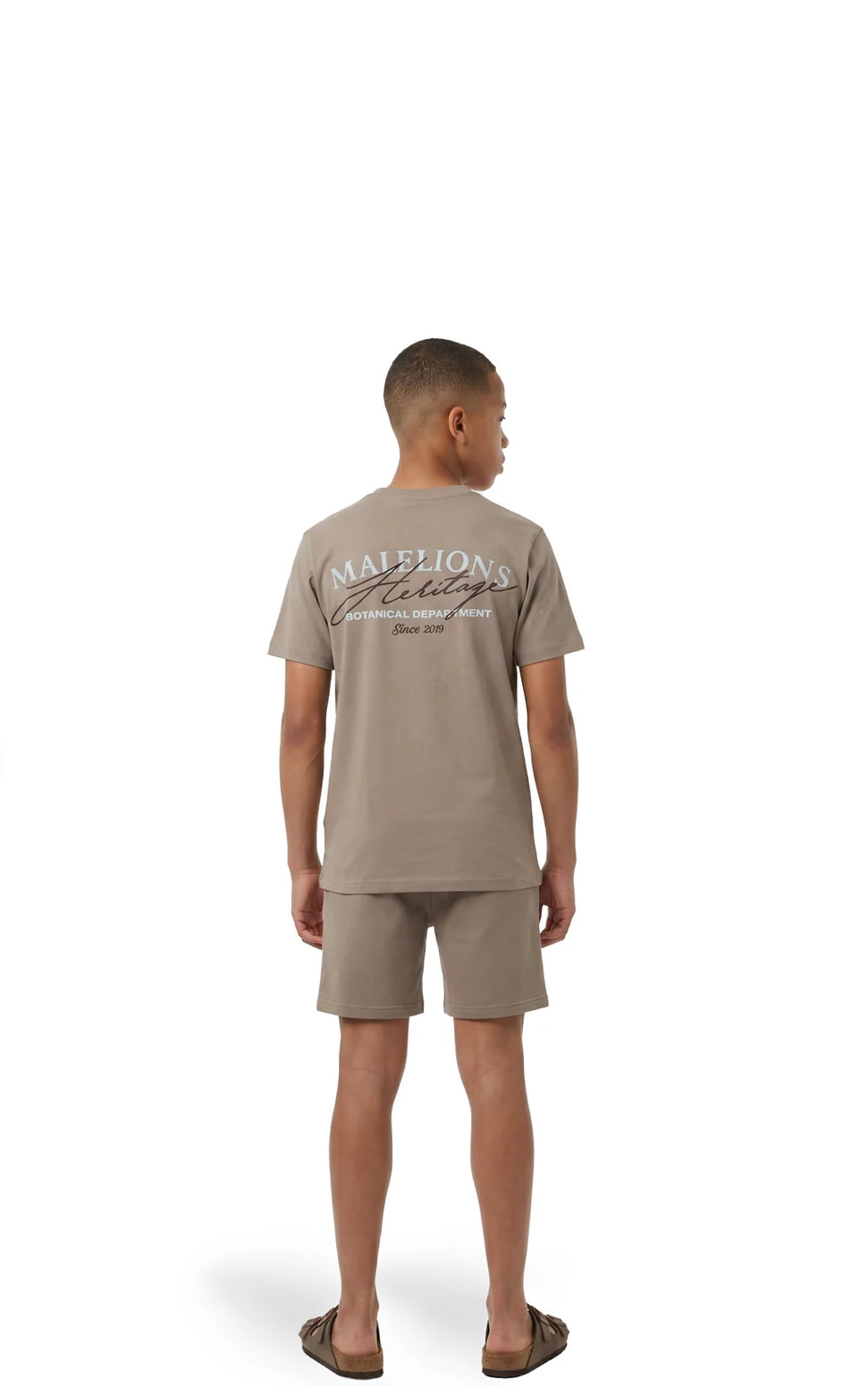 Malelions Junior Heritage T-Shirt Dark Taupe