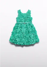 Abel & Lula 3D floral puffed dress