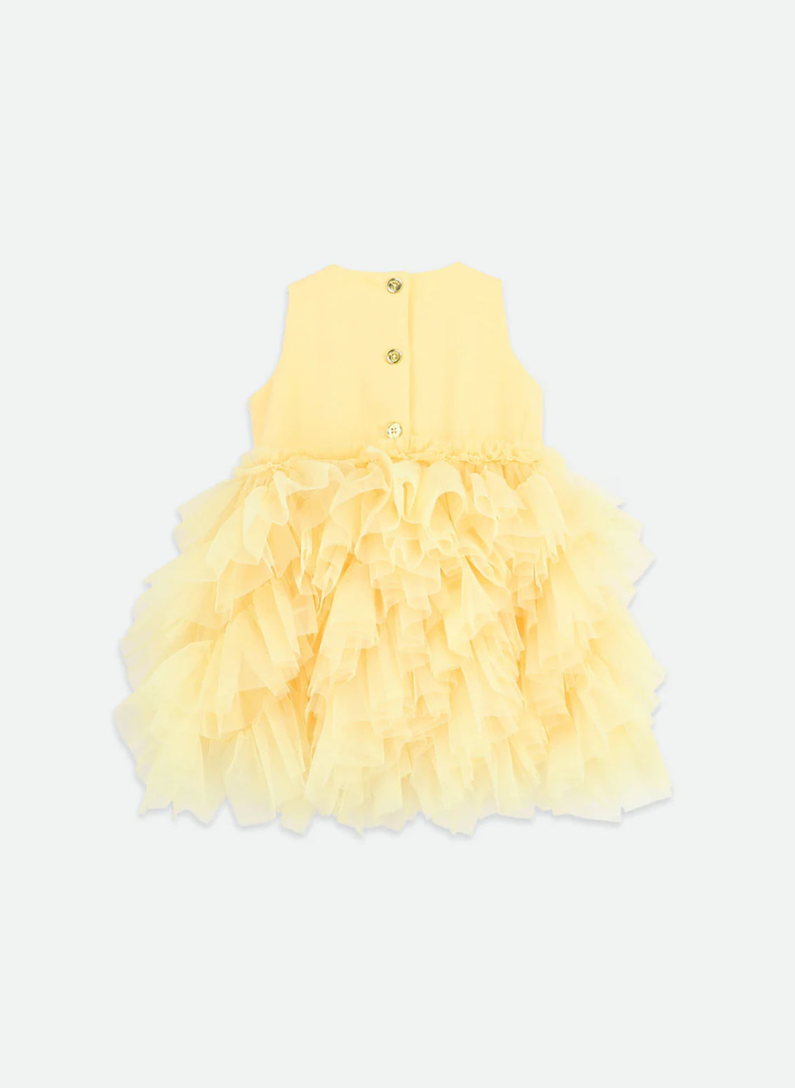 Angel’s face Cascade Waterfall Tulle Baby Dress Yellow