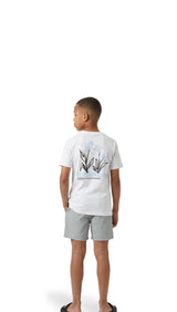 Malelions Junior Relaxed Botanical T-Shirt | White