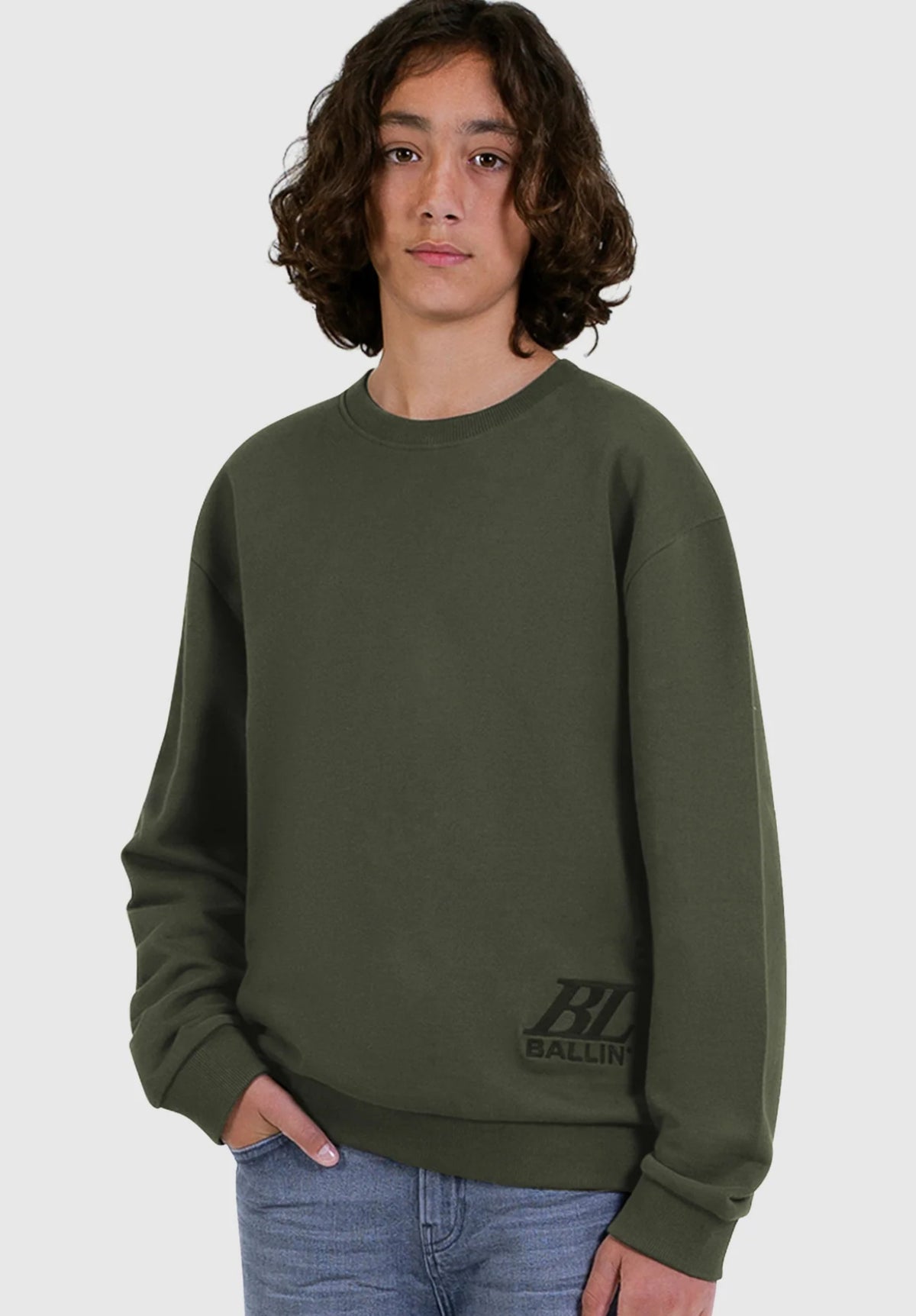 BALLIN JUNIOR BIG MONOGRAM CREWNECK