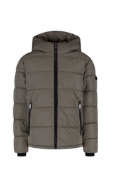 Malelions Junior Hooded Puffer Jacket | Dark Taupe