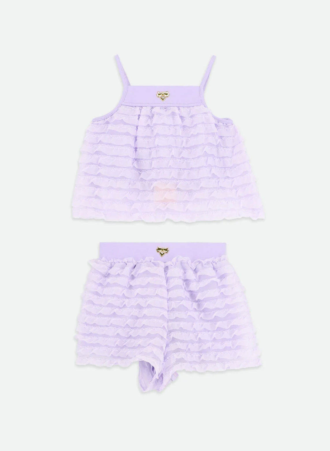 Angel’s face Shauna Frilly Top And Short Set Lavender