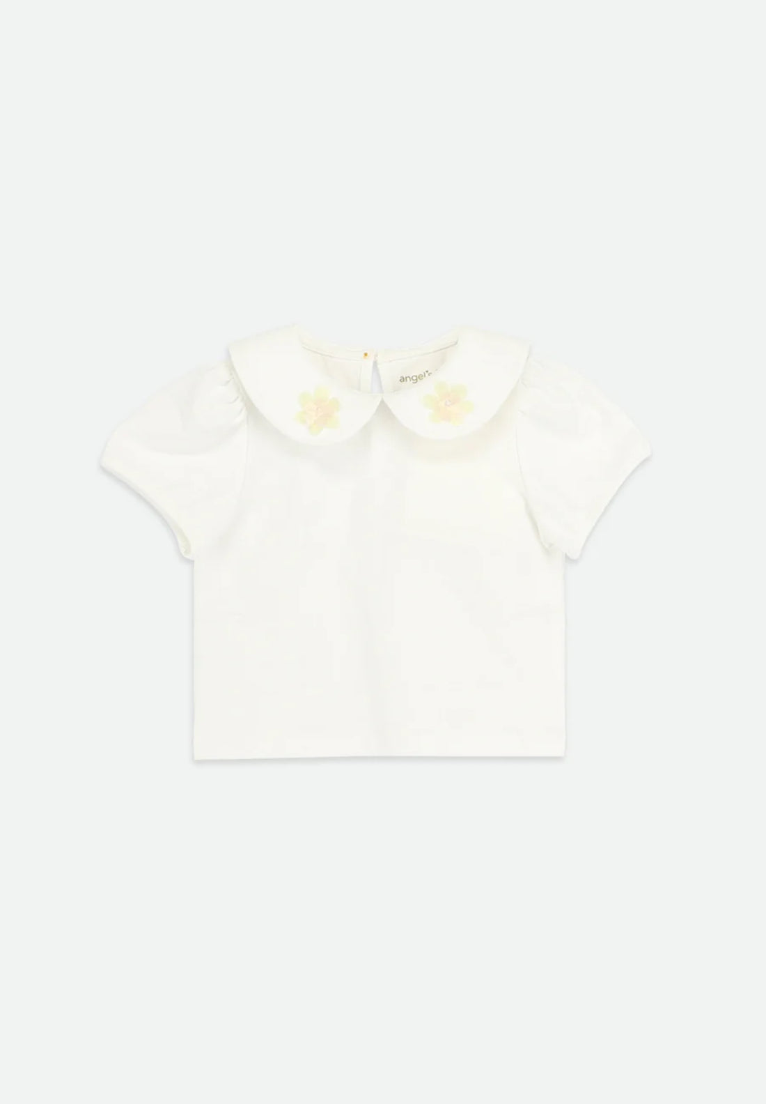 Angel’s face Cassie 3D Flower Collar Baby Top Snowdrop
