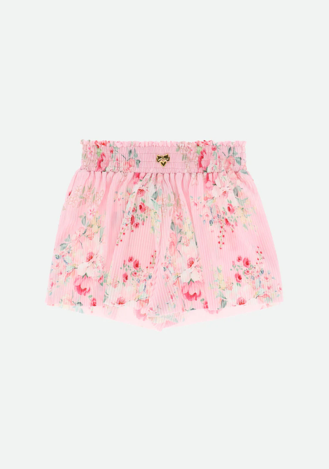 Angel’s face Fortuna Posy Print Pleated Shorts Pale Pink