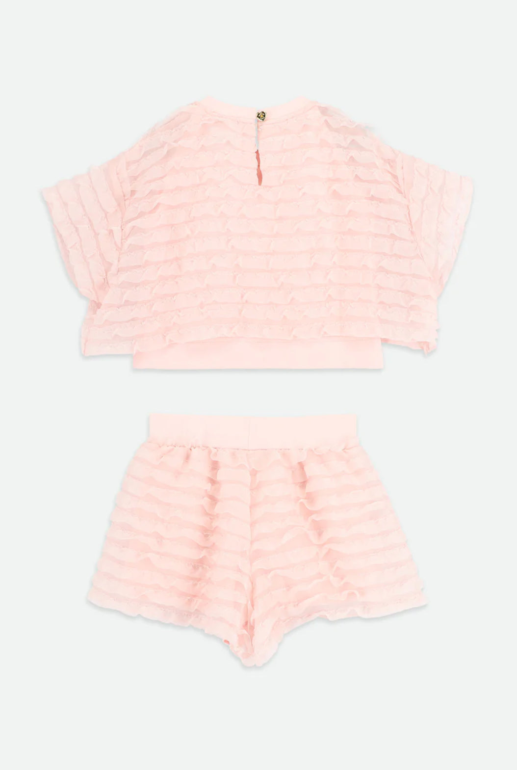 Angel’s face Natalia Frilly Tee And Short Set Pale Pink