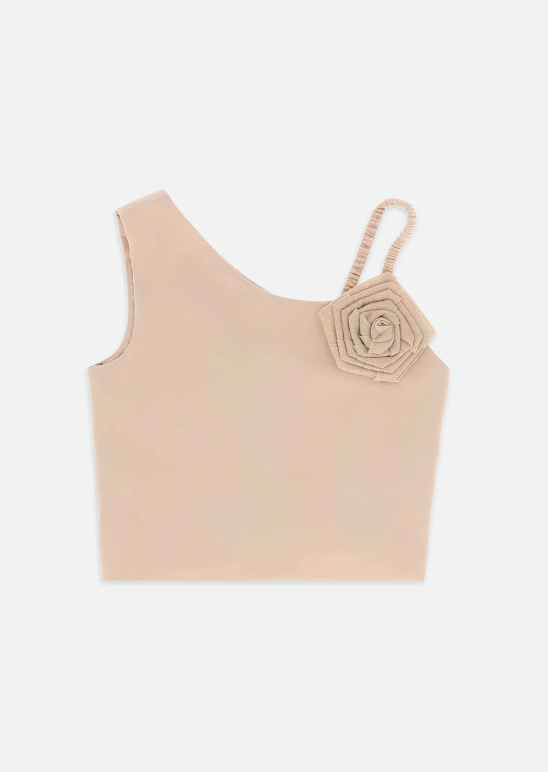 Angel’s face Cubist One Shoulder Top Gold