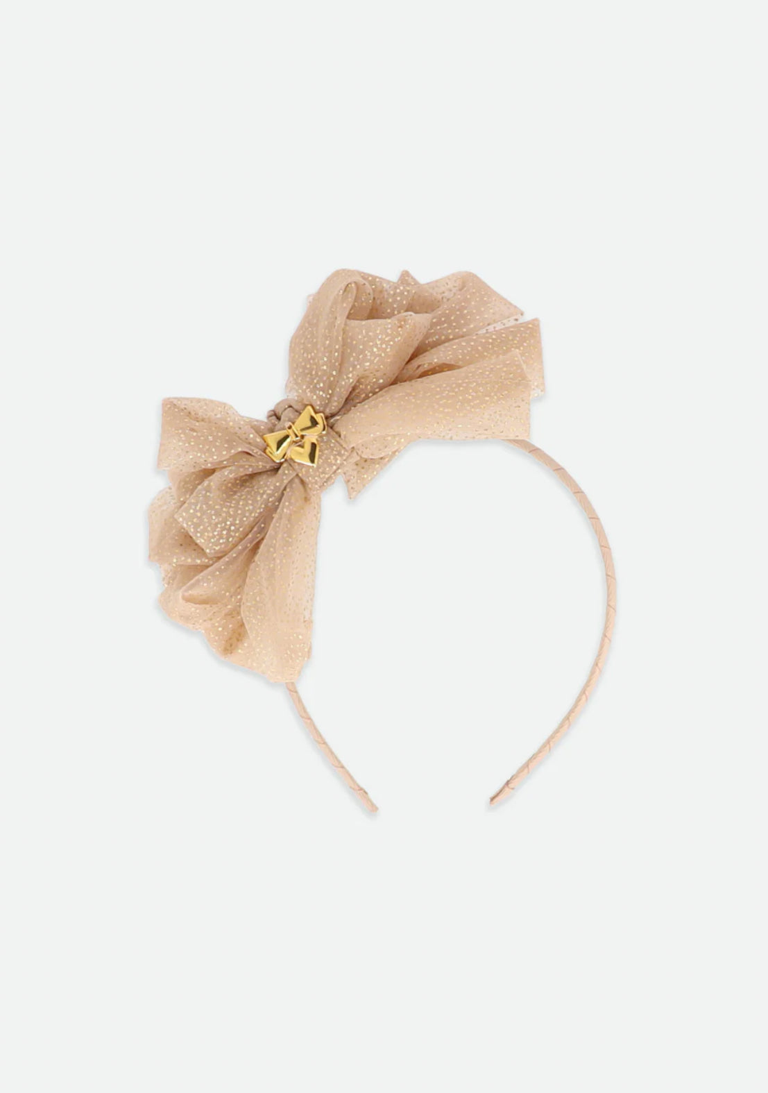 Angel’s face Gladys Sparkle Tulle Headband Gold