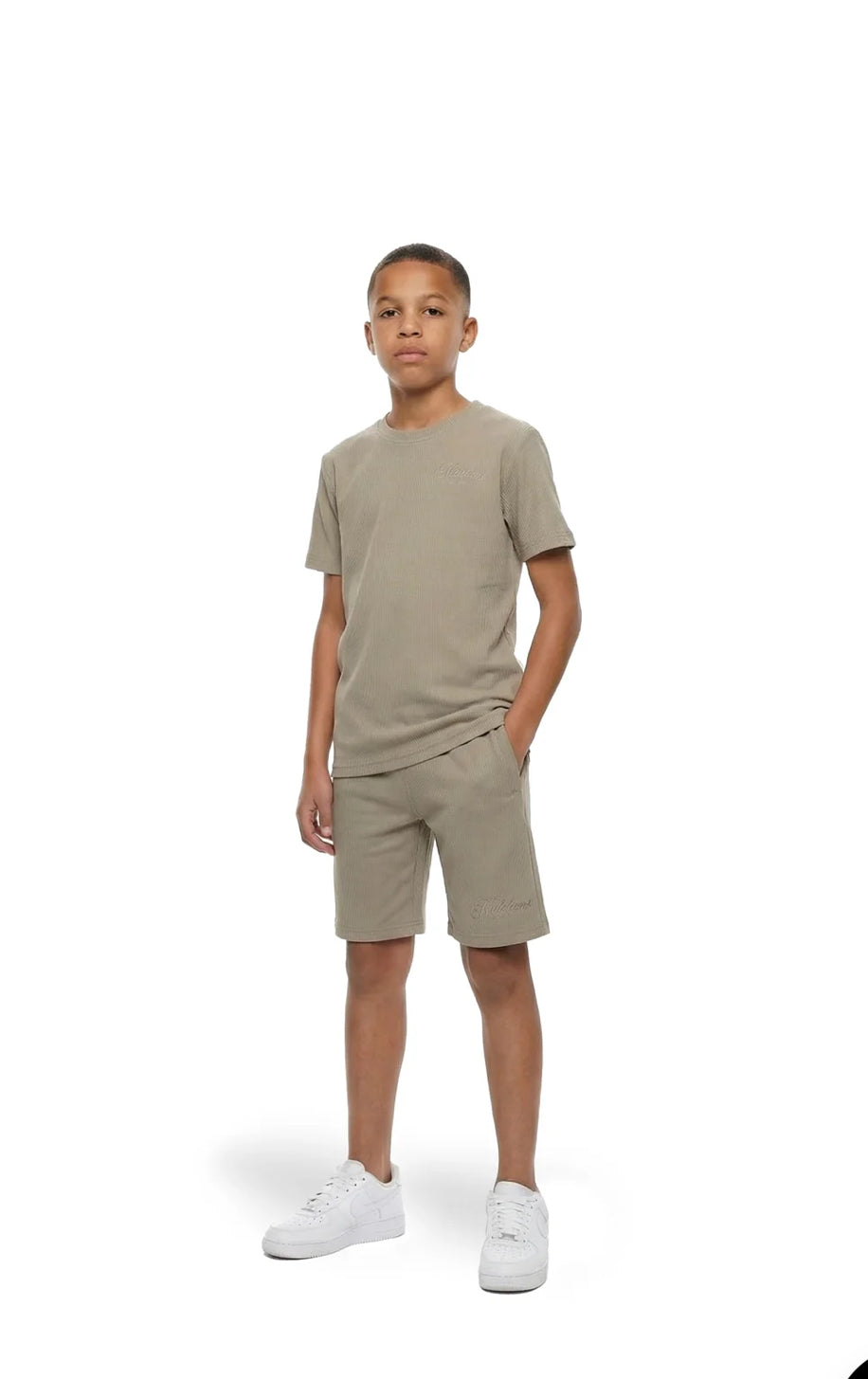 Malelions Junior Ribbed Script T-Shirt