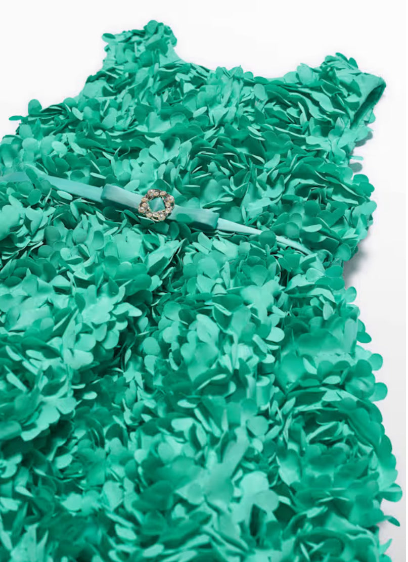Abel & Lula 3D floral puffed dress