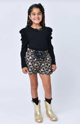 Angel’s face Ruthie Jacquard Shorts Gold