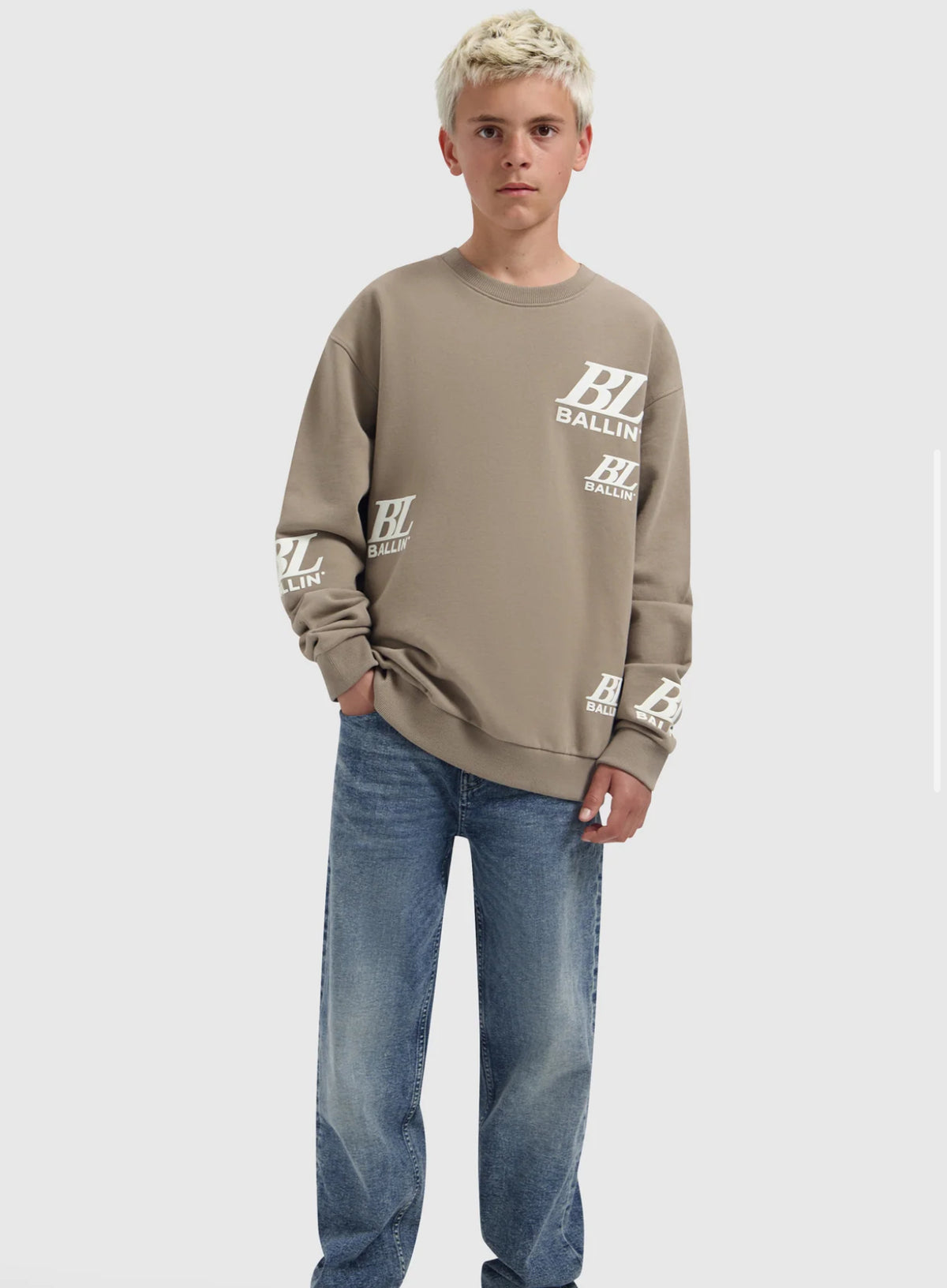 BALLIN JUNIOR MULTI-MONOGRAM CREWNECK