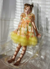 Abel & Lula mixed print jurk