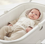 Sofija Baby Matty Collection Front Opening Padded Pramsuit - Ivory Beige