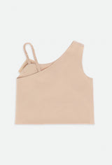 Angel’s face Cubist One Shoulder Top Gold