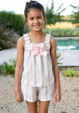 Angel’s face Ruthie Jacquard Stripe Shorts Snowdrop