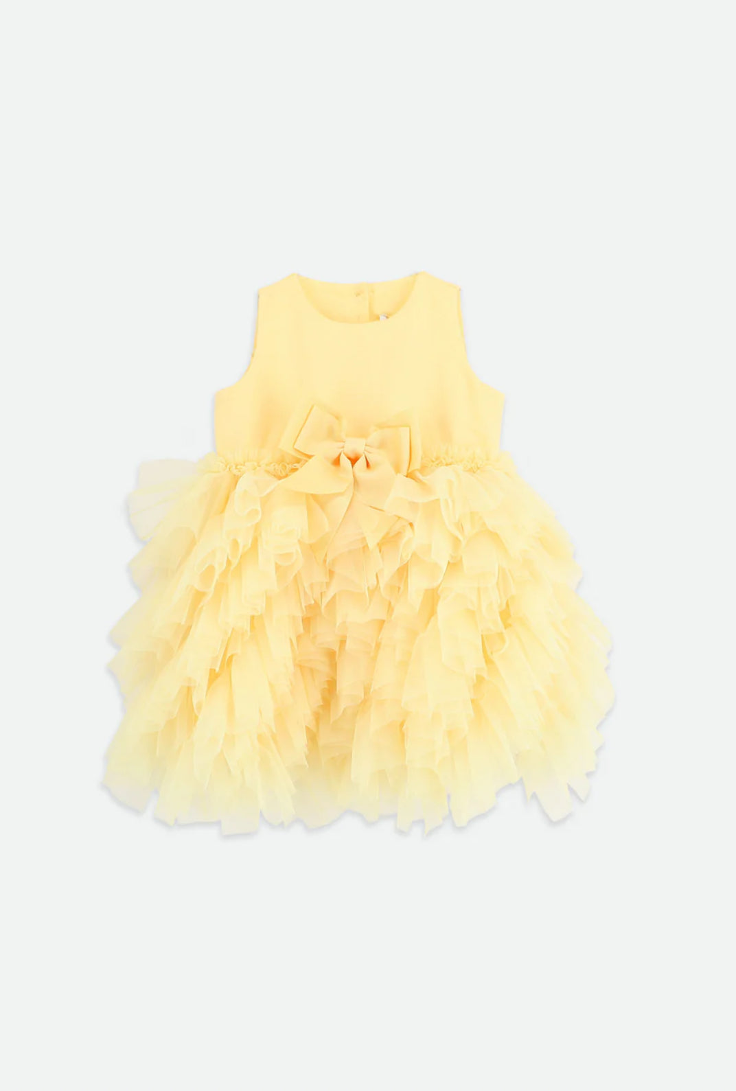 Angel’s face Cascade Waterfall Tulle Baby Dress Yellow