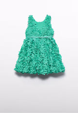 Abel & Lula 3D floral puffed dress