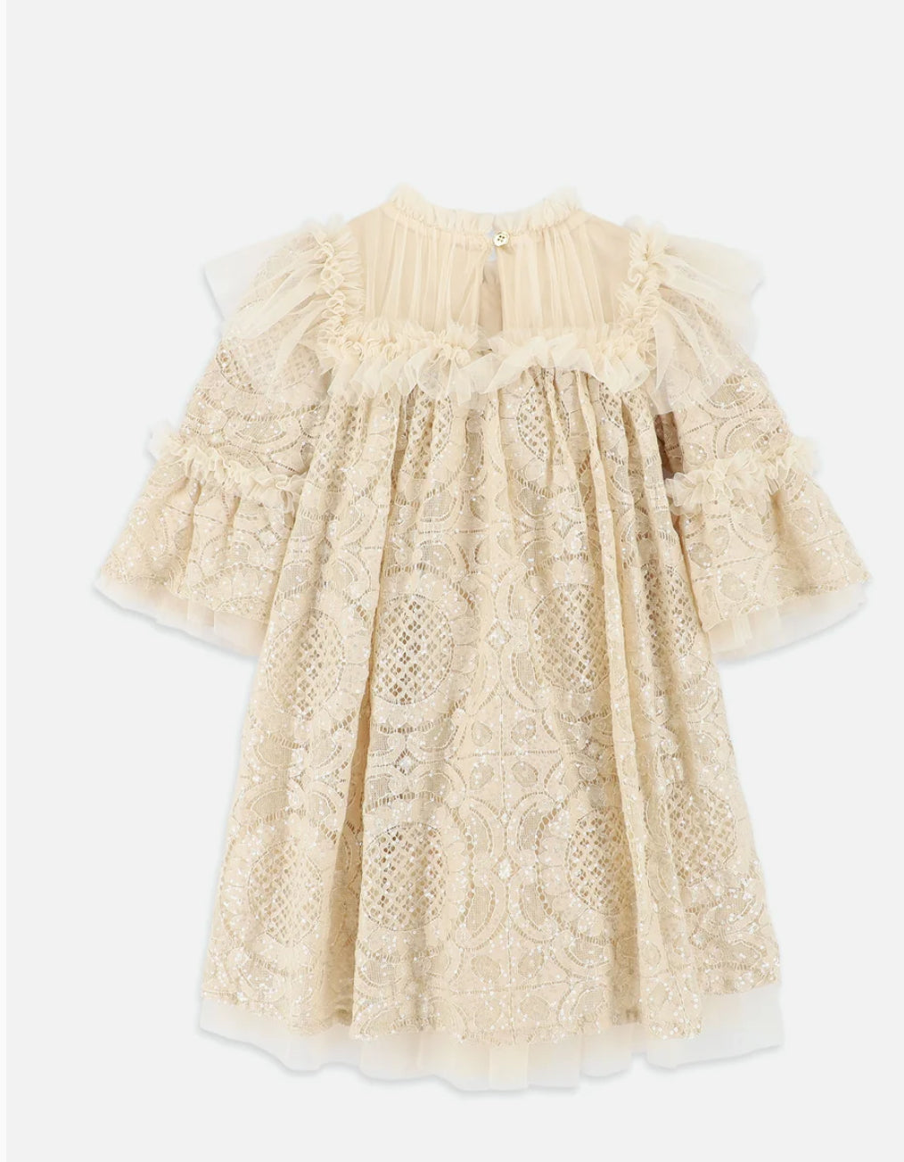 Angel’s face Kristi L/S Sequin Lace Dress Biscuit