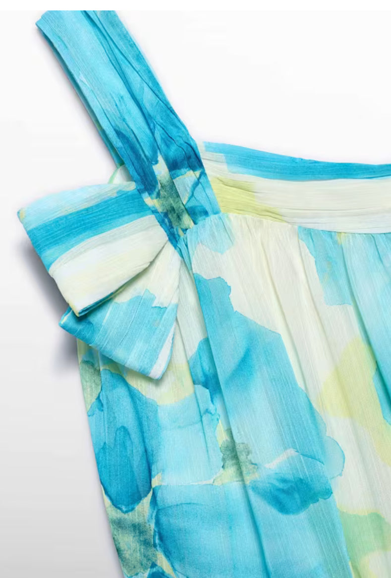 Abel & Lula Printed chiffon dress