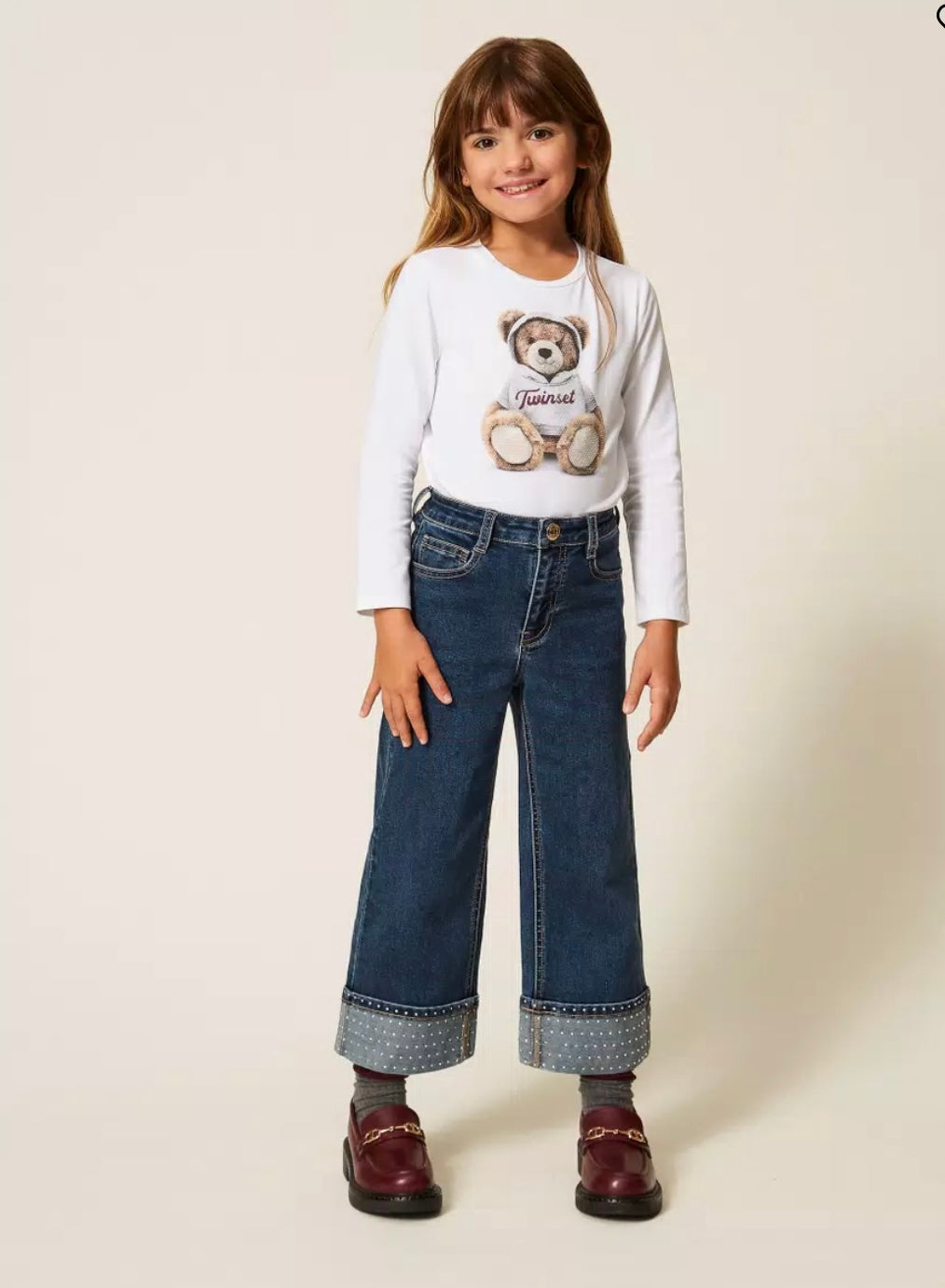 Twinset denim broek met studs