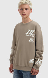 BALLIN JUNIOR MULTI-MONOGRAM CREWNECK