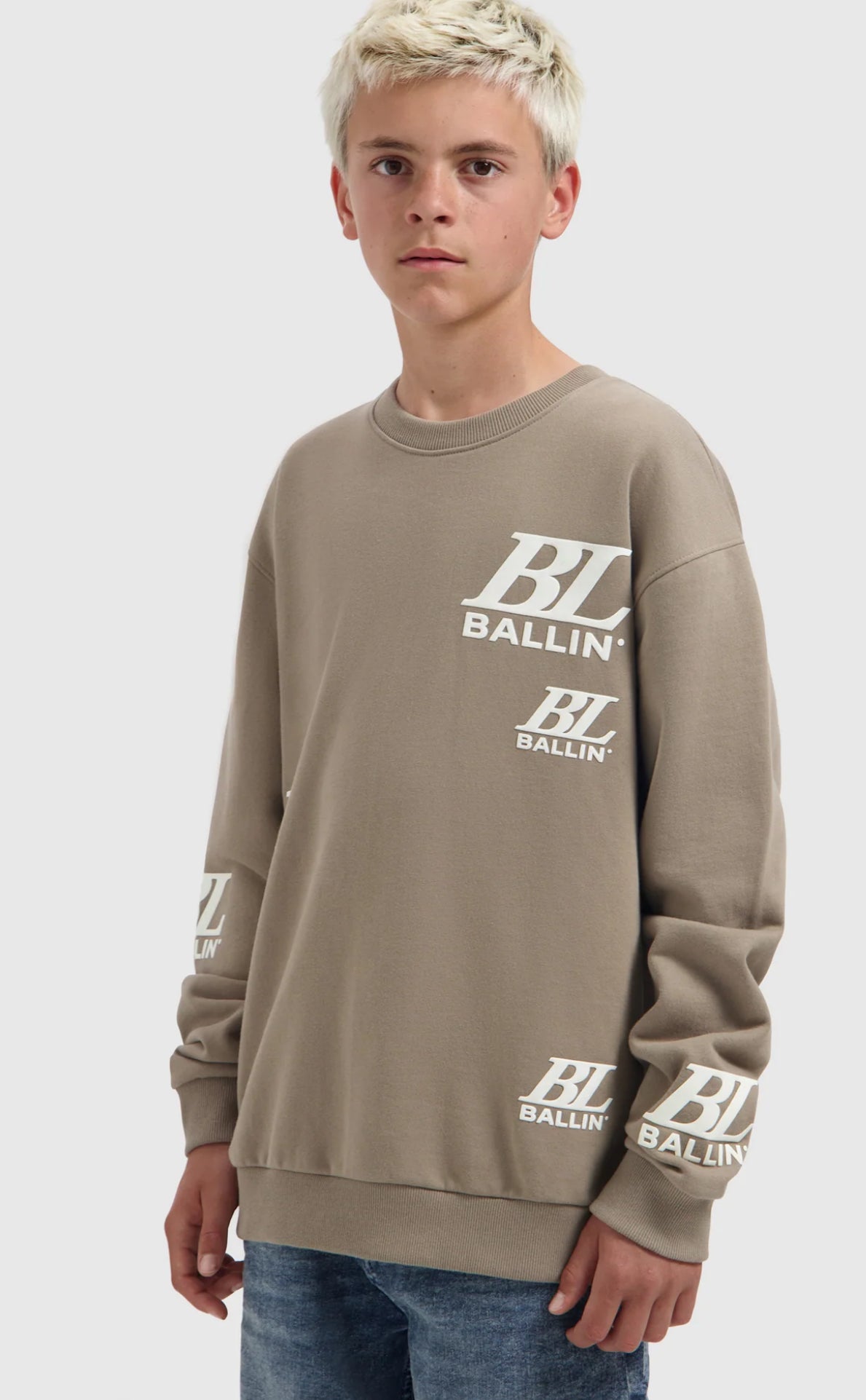 BALLIN JUNIOR MULTI-MONOGRAM CREWNECK