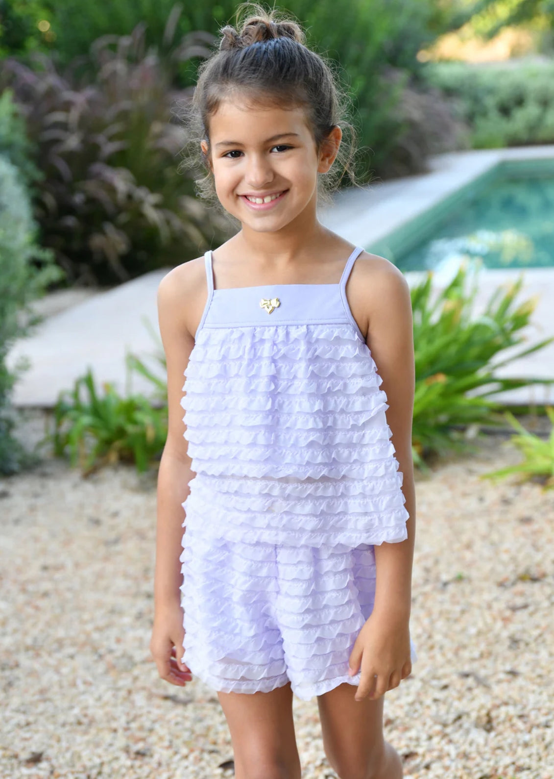 Angel’s face Shauna Frilly Top And Short Set Lavender