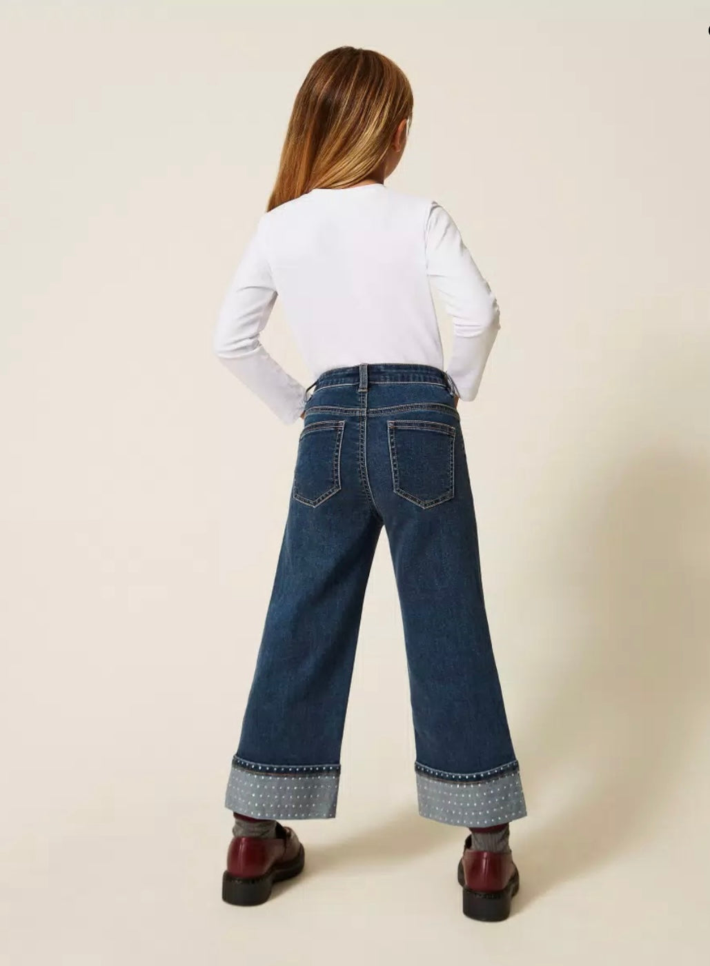 Twinset denim broek met studs