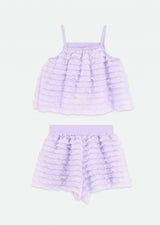 Angel’s face Shauna Frilly Top And Short Set Lavender