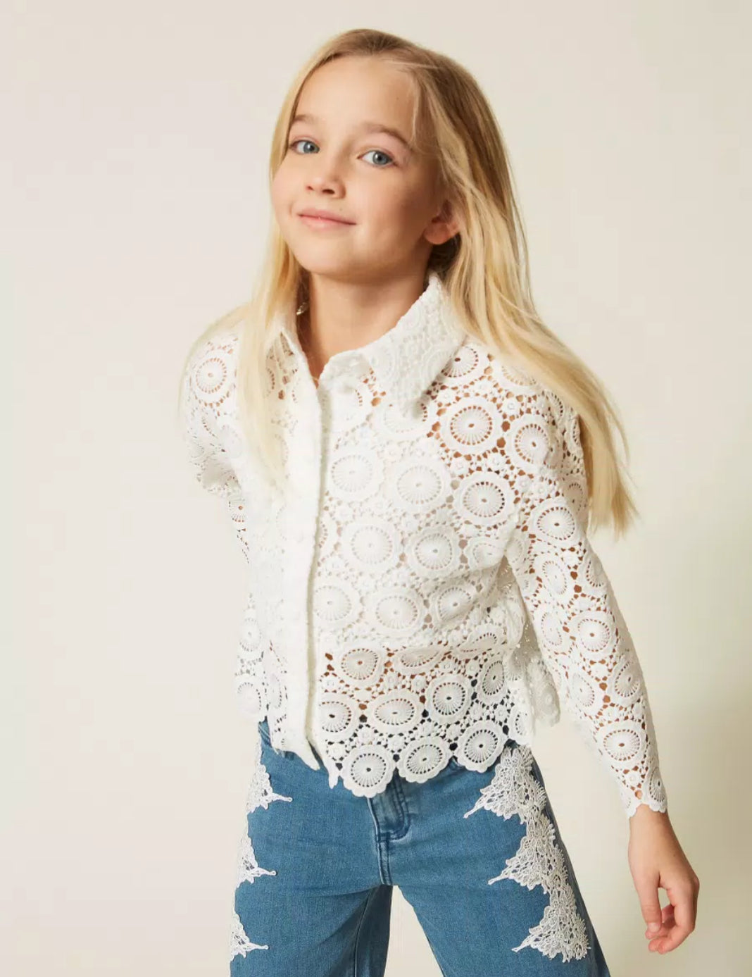 Twinset blouse met ondertop