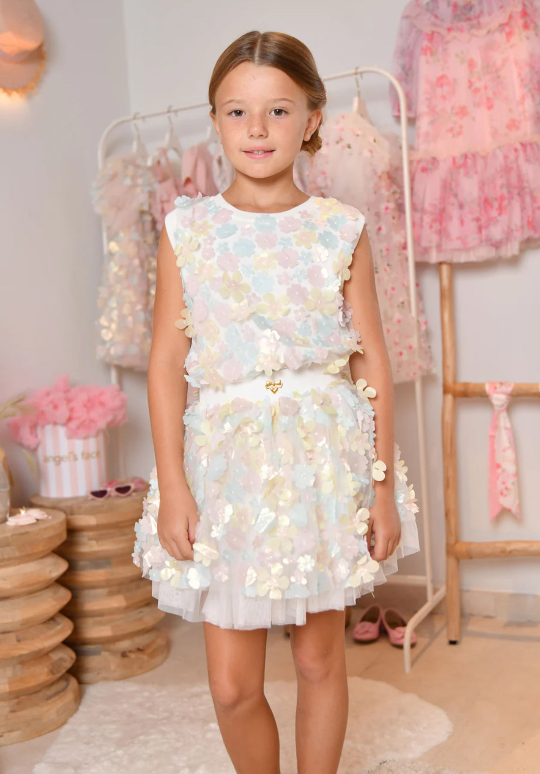 Angel’s face Blossom 3D Multi Flower Skirt Multi