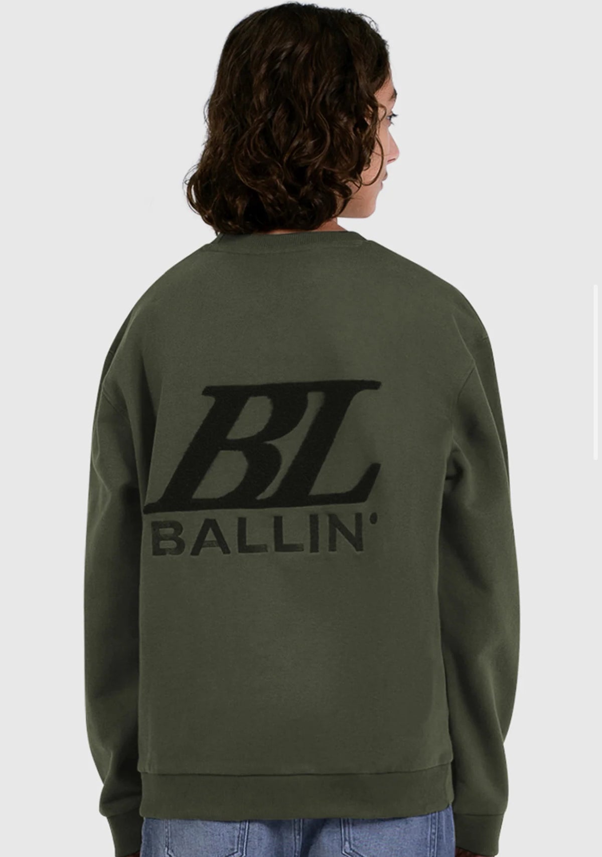 BALLIN JUNIOR BIG MONOGRAM CREWNECK