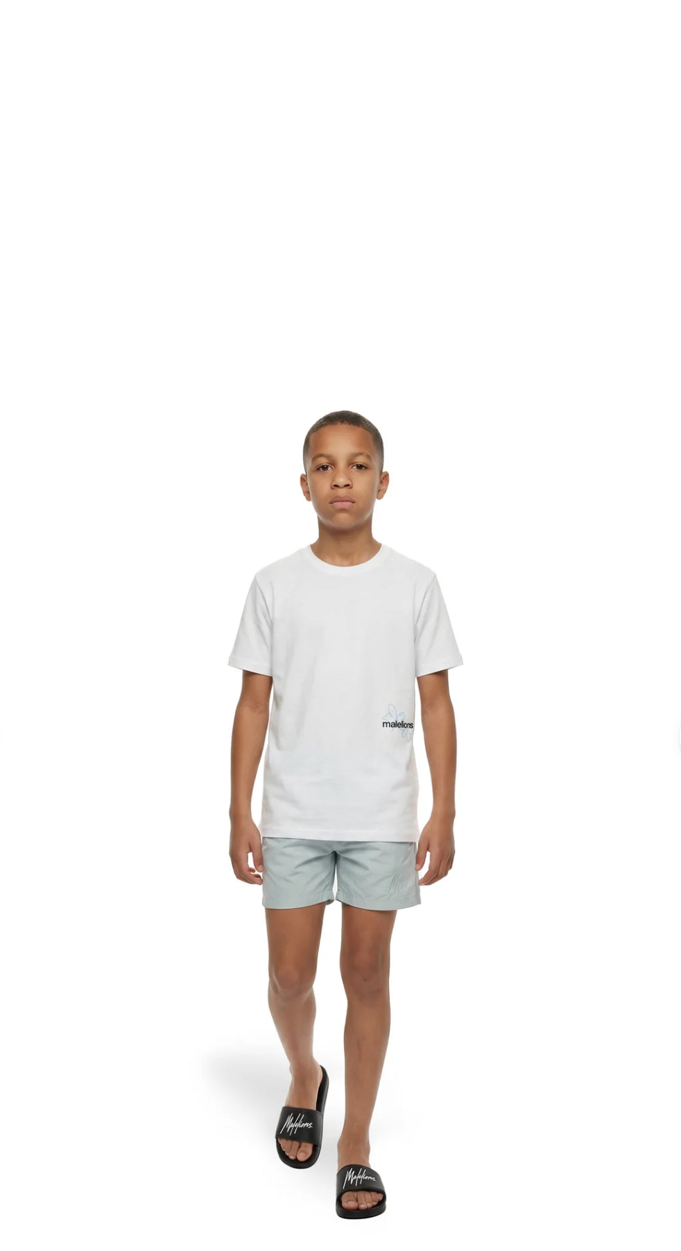 Malelions Junior Relaxed Botanical T-Shirt | White