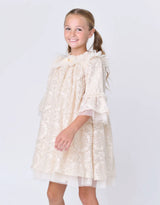 Angel’s face Kristi L/S Sequin Lace Dress Biscuit