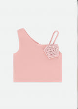 Angel’s face Cubist One Shoulder Top Sweet Blush