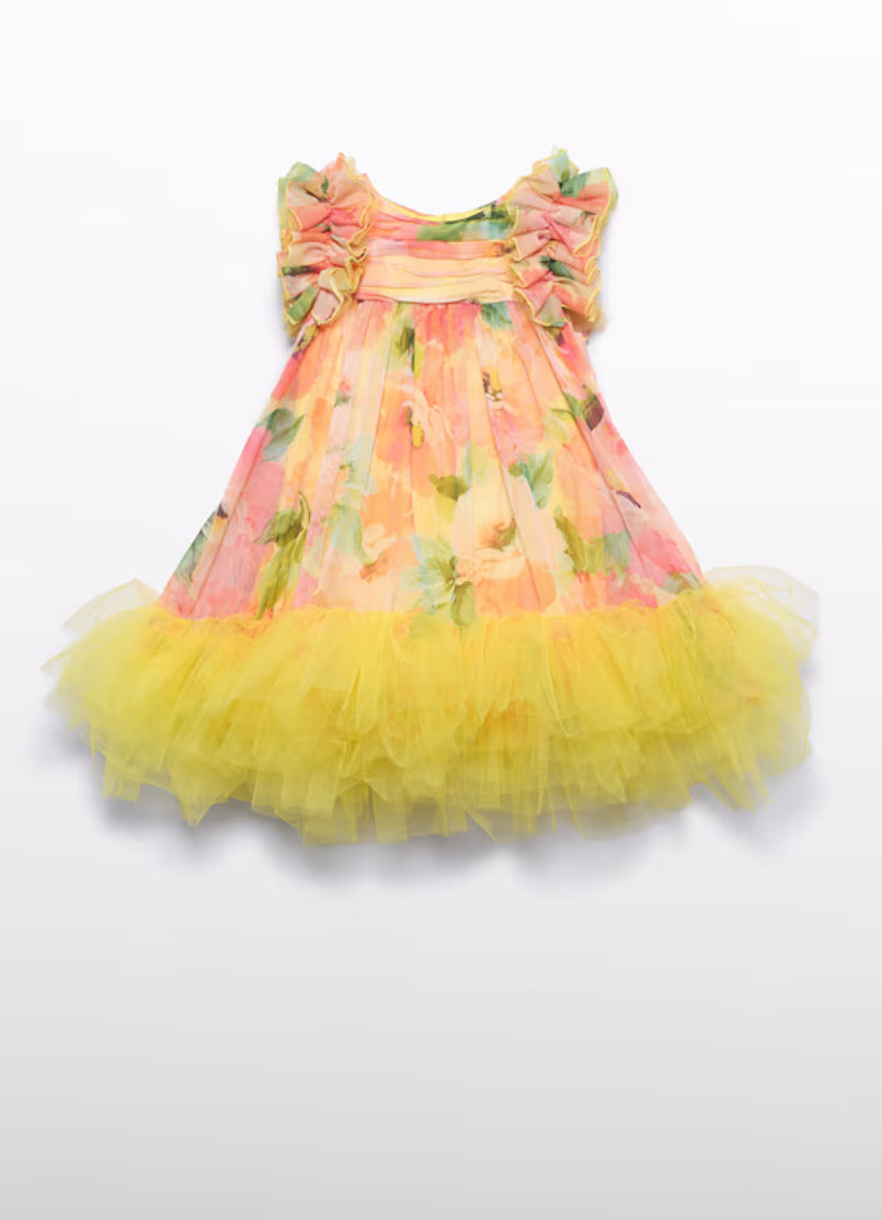 Abel & Lula mixed print jurk