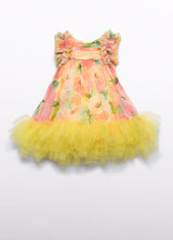 Abel & Lula mixed print jurk
