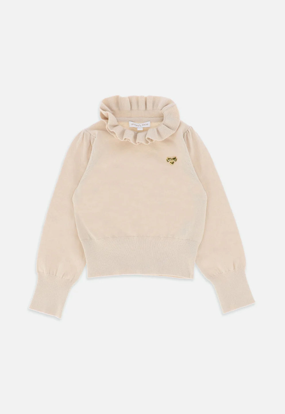 Angel’s face Raffy Ruffle Neck Knitted Jumper