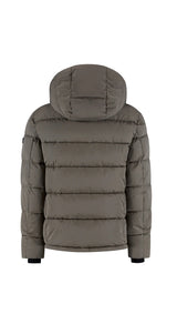 Malelions Junior Hooded Puffer Jacket | Dark Taupe