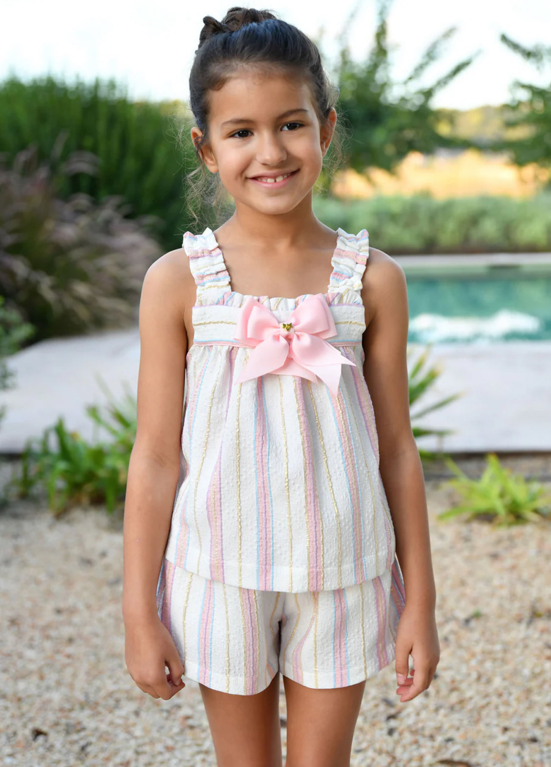 Angel’s face Waverly Jacquard Stripe Sun Top Snowdrop Stripe