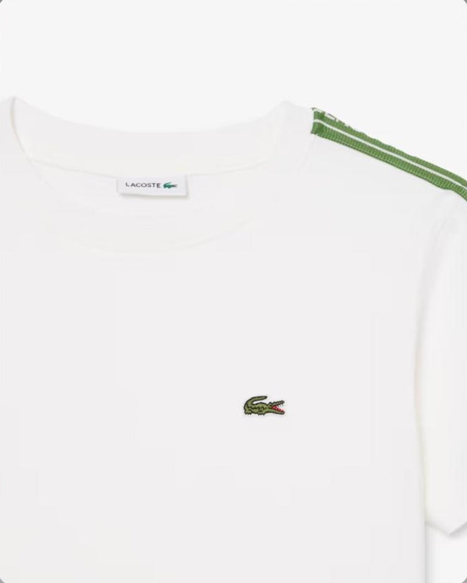 T-shirt met logostreep