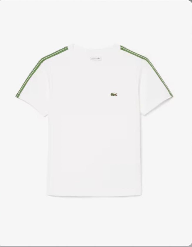T-shirt met logostreep
