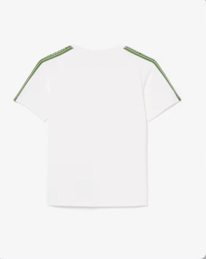 T-shirt met logostreep